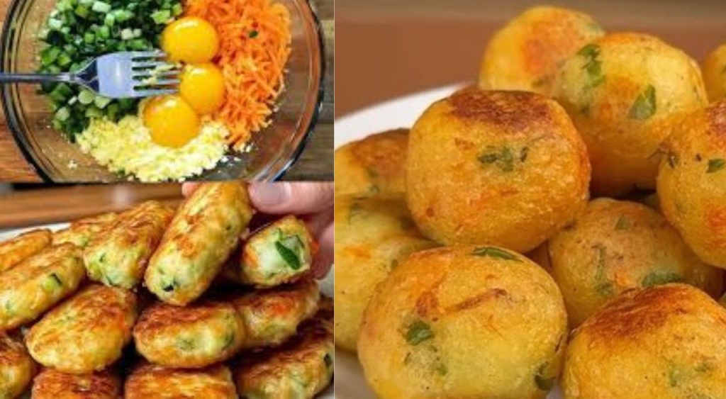 Bolinho de Batata, Cenoura e Abobrinha