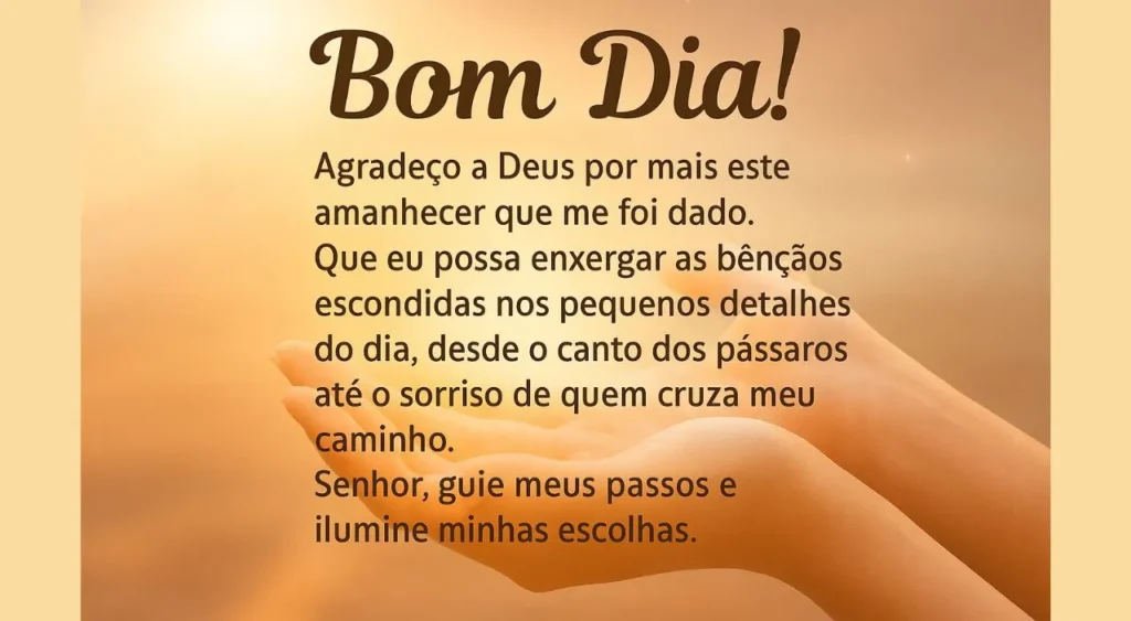 Mensagem de Bom Dia com Deus