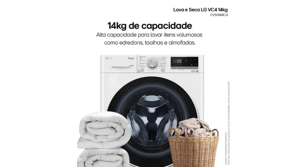 Lava e Seca LG Smart VC4 14kg CV5014WC4